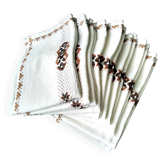 10 Vintage Basque Linen Napkins