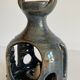 Vintage Handcrafted Stoneware Candle Holder