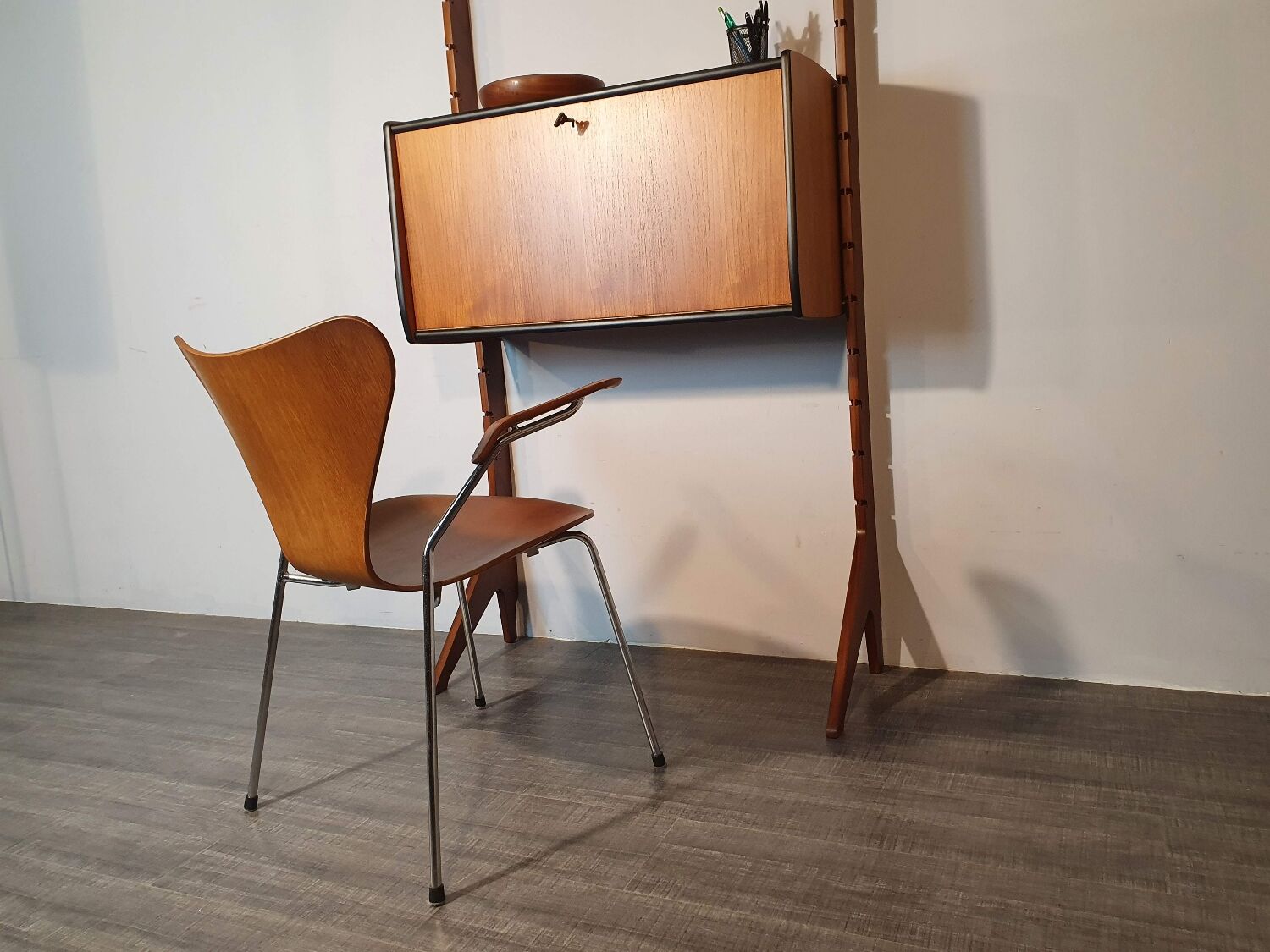 Norwegian Ergo Secretary Furniture, Scandinavian Vintage 1960s