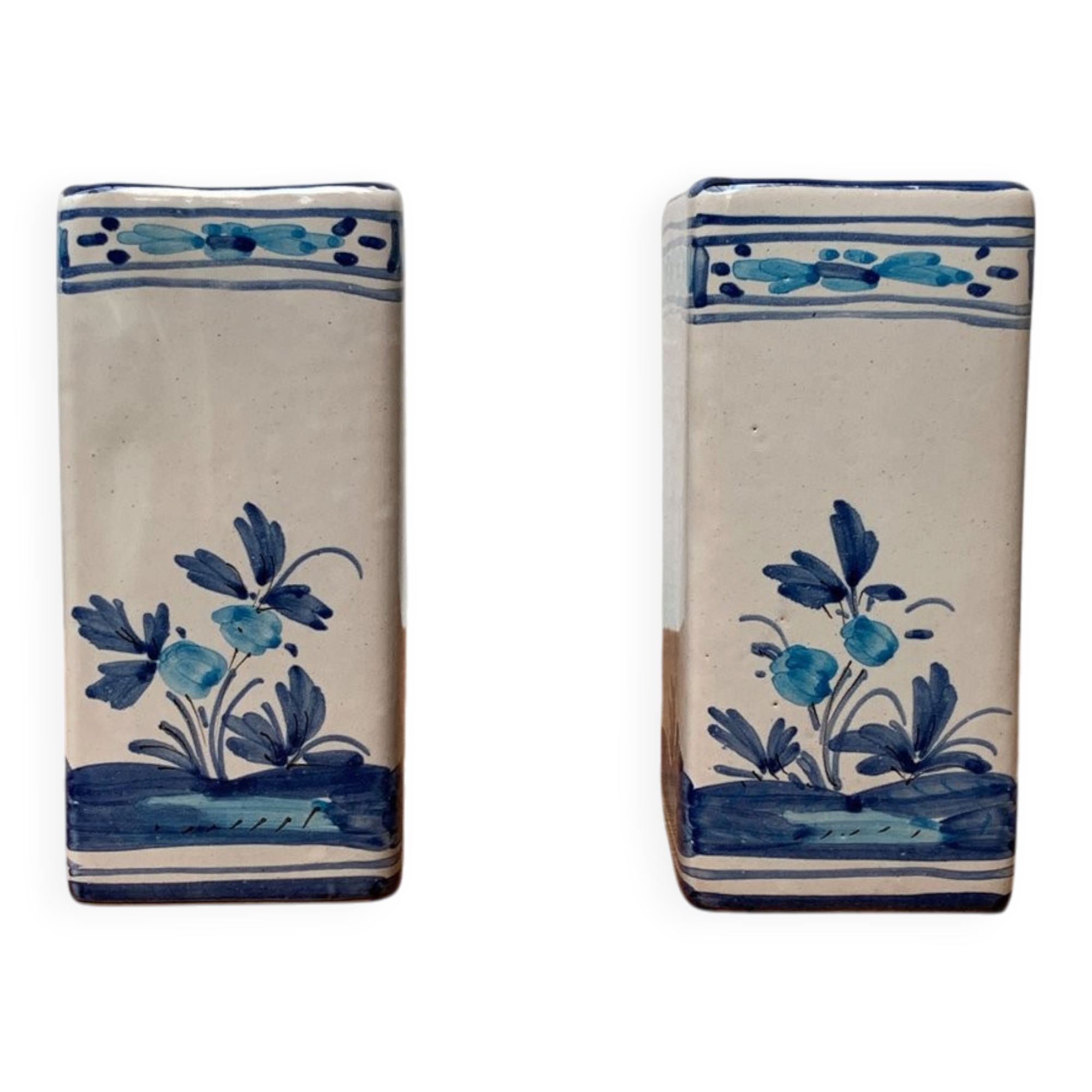Vintage Italian Handpainted Vase from Larucci Italy, 1970s, Set of 2