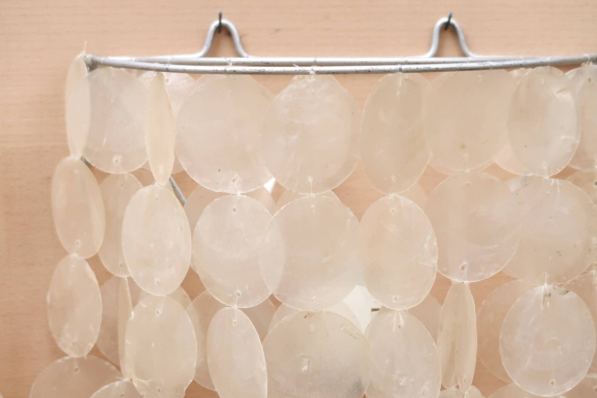 Pairs of Arditi wall lights in mother-of-pearl pastilles, 1980s