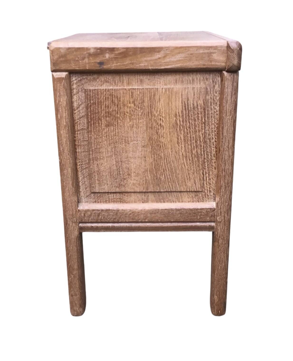 Pair of solid oak bedside tables circa 70-80