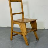 Chaise d'escalier de bibliothèque métamorphique esthétique vintage, années 1930