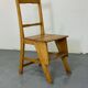 Vintage aesthetic Metamorphic library stairs chair, 1930s