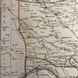 Old map of Pontoise and Gonesse