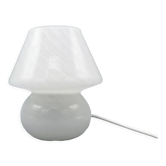 Lampe de table champignon en verre gris de Murano, années 1970