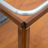 Wooden and chrome-plated metal bar cart, 1950s