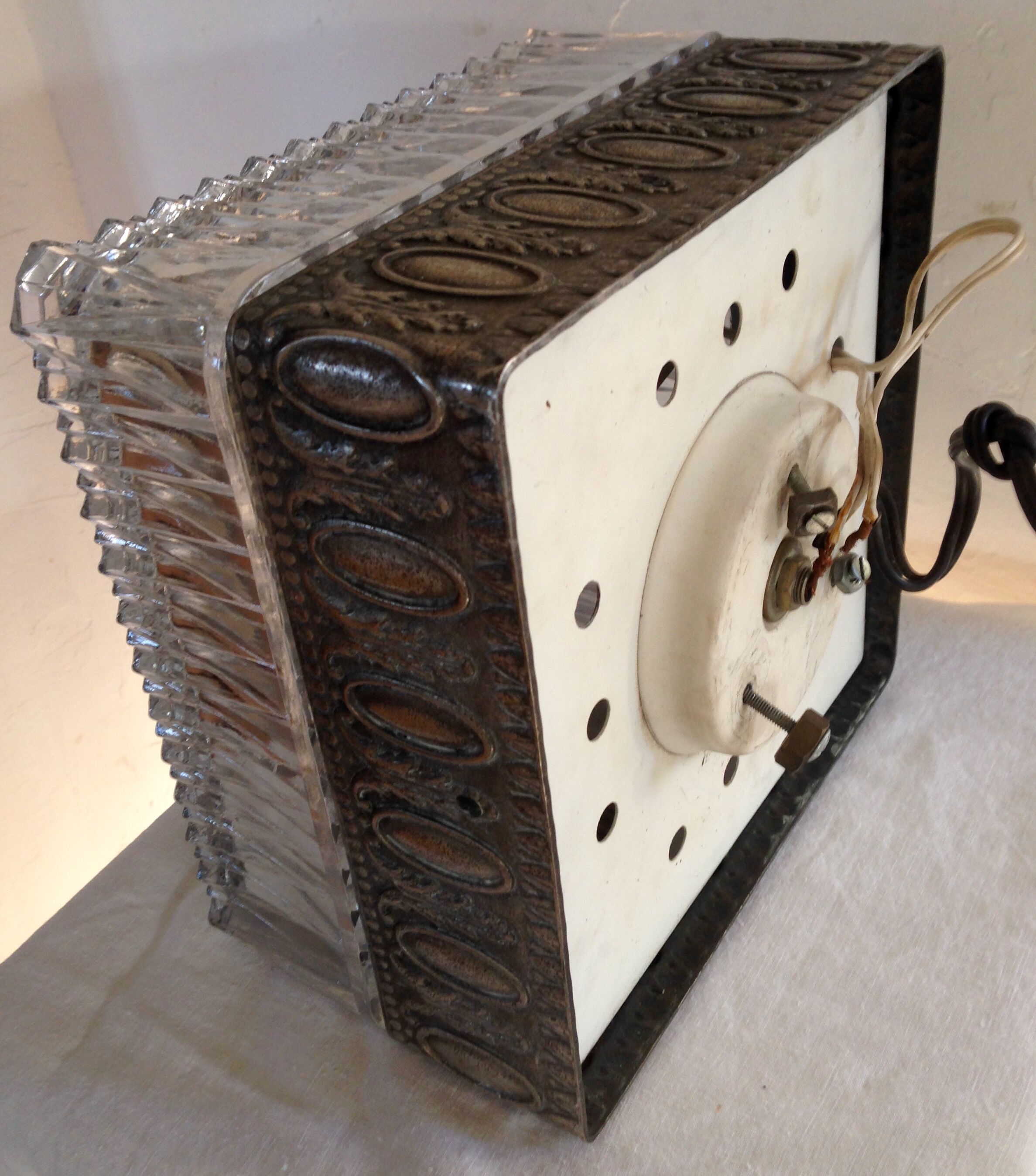 Former square ceiling metal silver crossfire