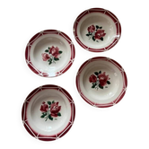 Lot de quatre assiettes creuses Digoin Sarreguemines, modèle Cibon