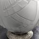 Antique large globe ceiling light, pressed glass, by Hettier & Vincent