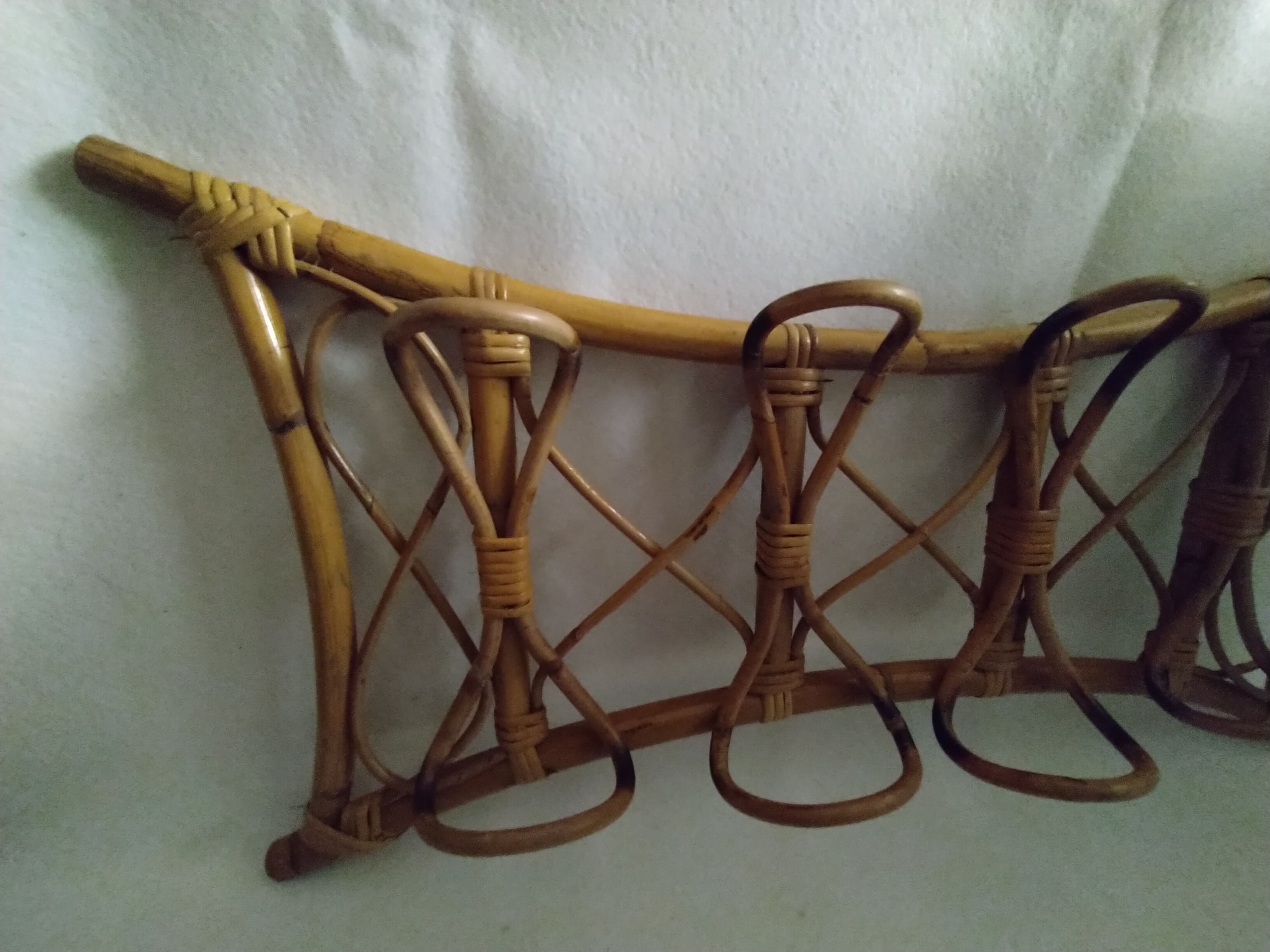70s bamboo coat hanger