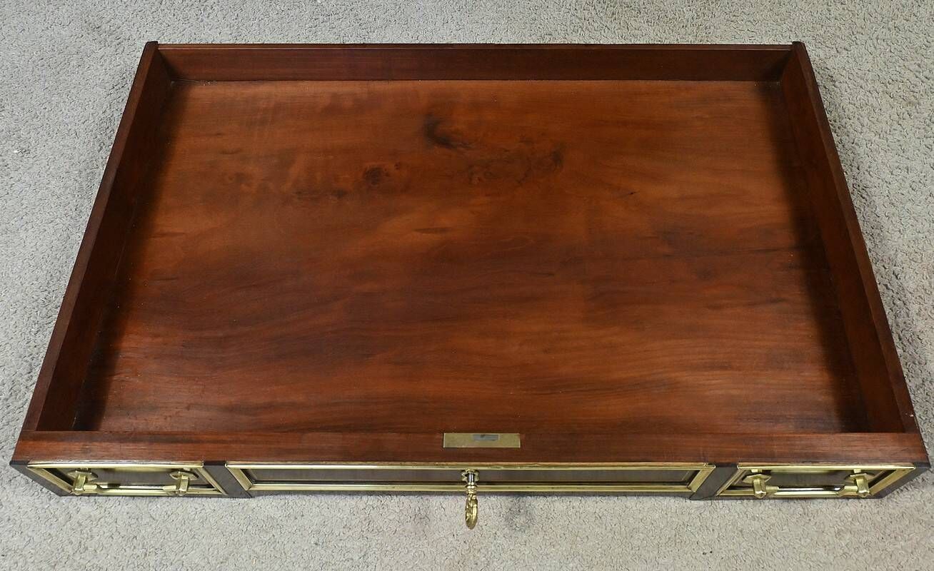 Small Louis XVI style mahogany desk, Napoleon III period – Mid-19th century