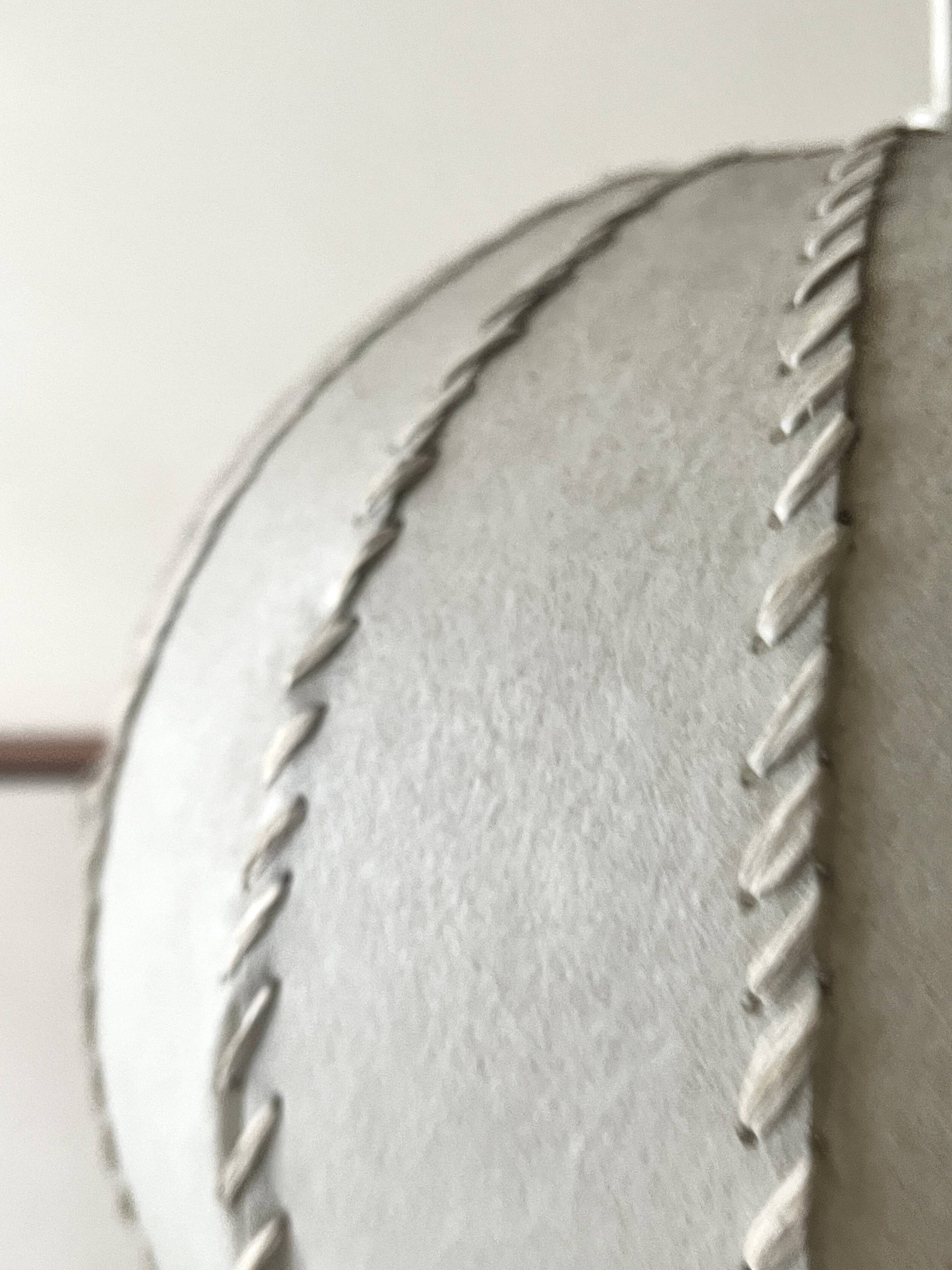 Italian suspension lamp, cocoon ball in resin, 1970s design.