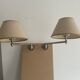Paire d’appliques orientables vintage, Art Deco chrome et beige