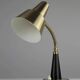 Table / Desk Lamp Model 600/5 by Gemi — Swedish Modernism in Black & Brass, 1960s