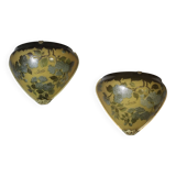 Pair of Gallé wall lights in glass paste (Tip)