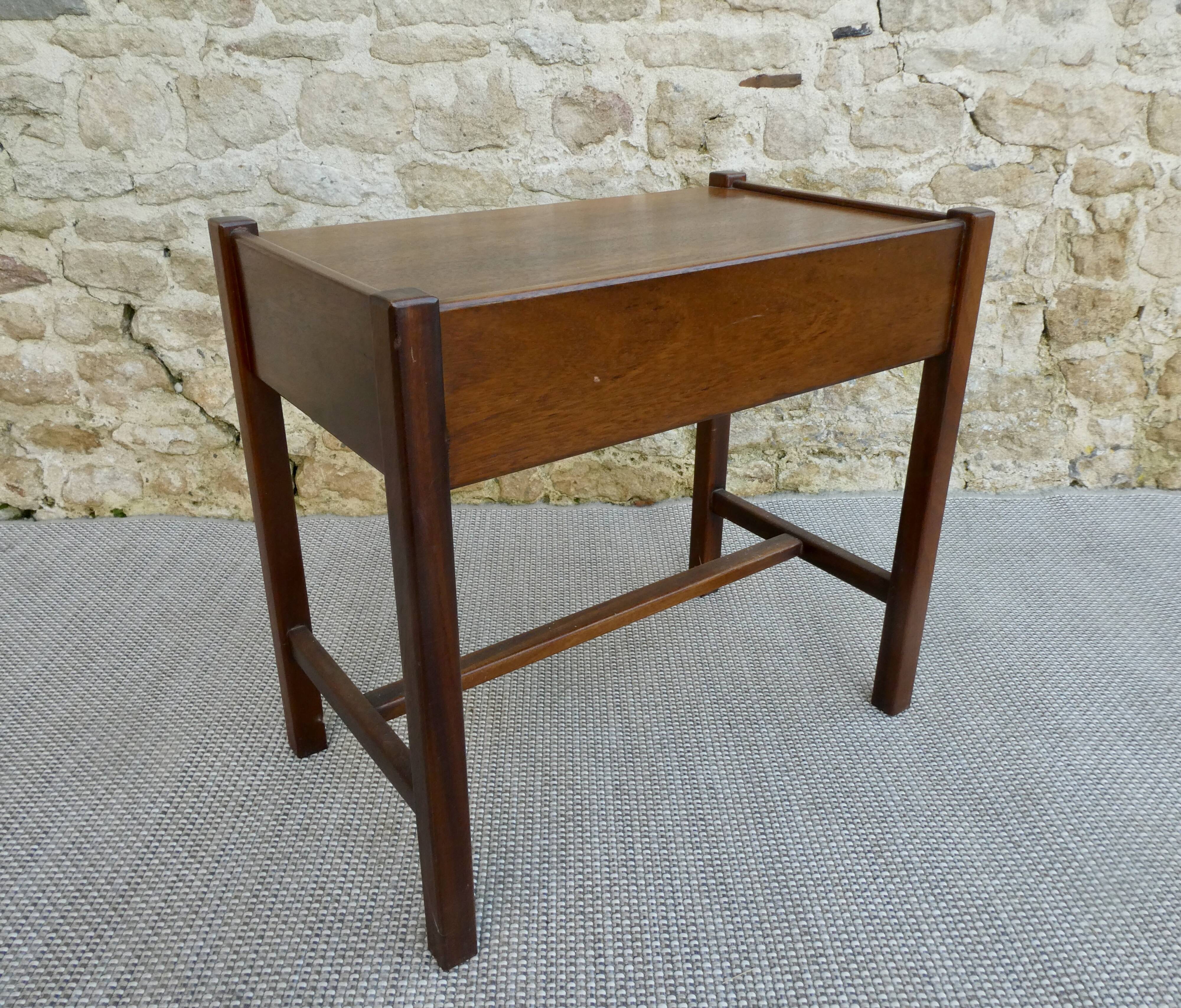 Dark wood bedside table from the 60s, Scandinavian style