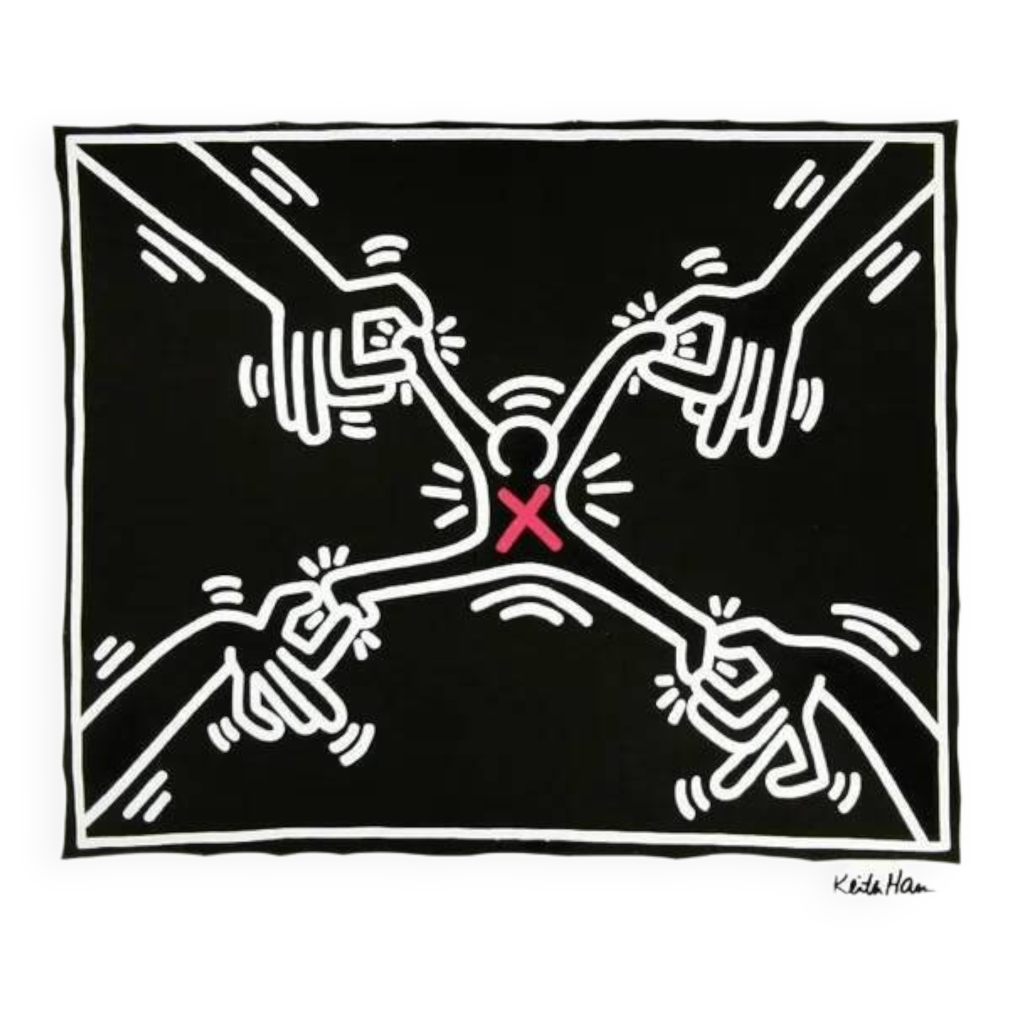 Limited Edition Lithograph by Keith Haring, Numbered in Pencil, 1990s