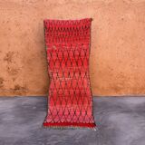 Red Boujad Moroccan rug - 95 x 235 cm