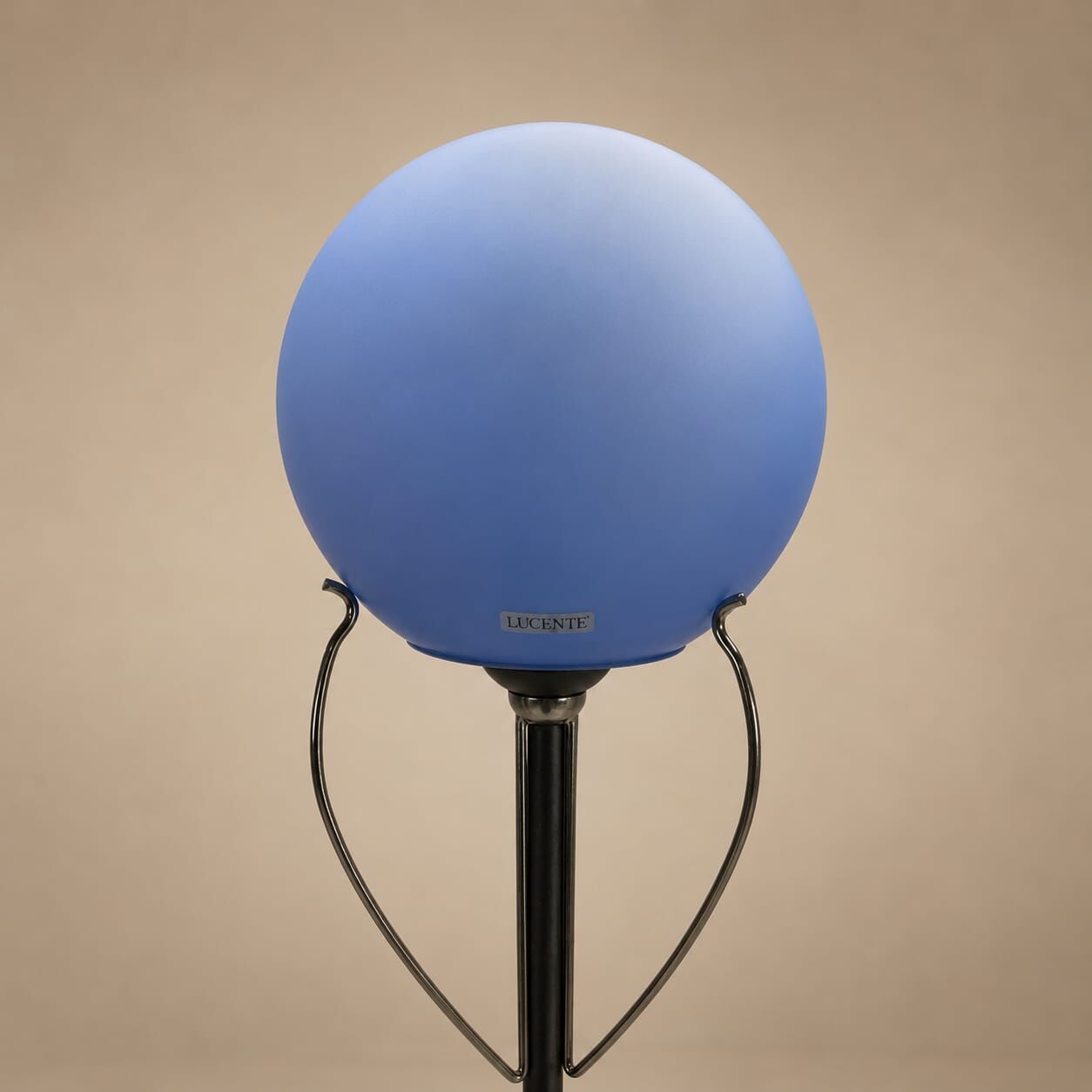 Italian design floor lamp with blue Murano glass, 1990s