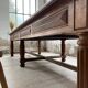 Solid walnut farmhouse castle table 1900 XXL