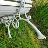 Old cast iron garden bench