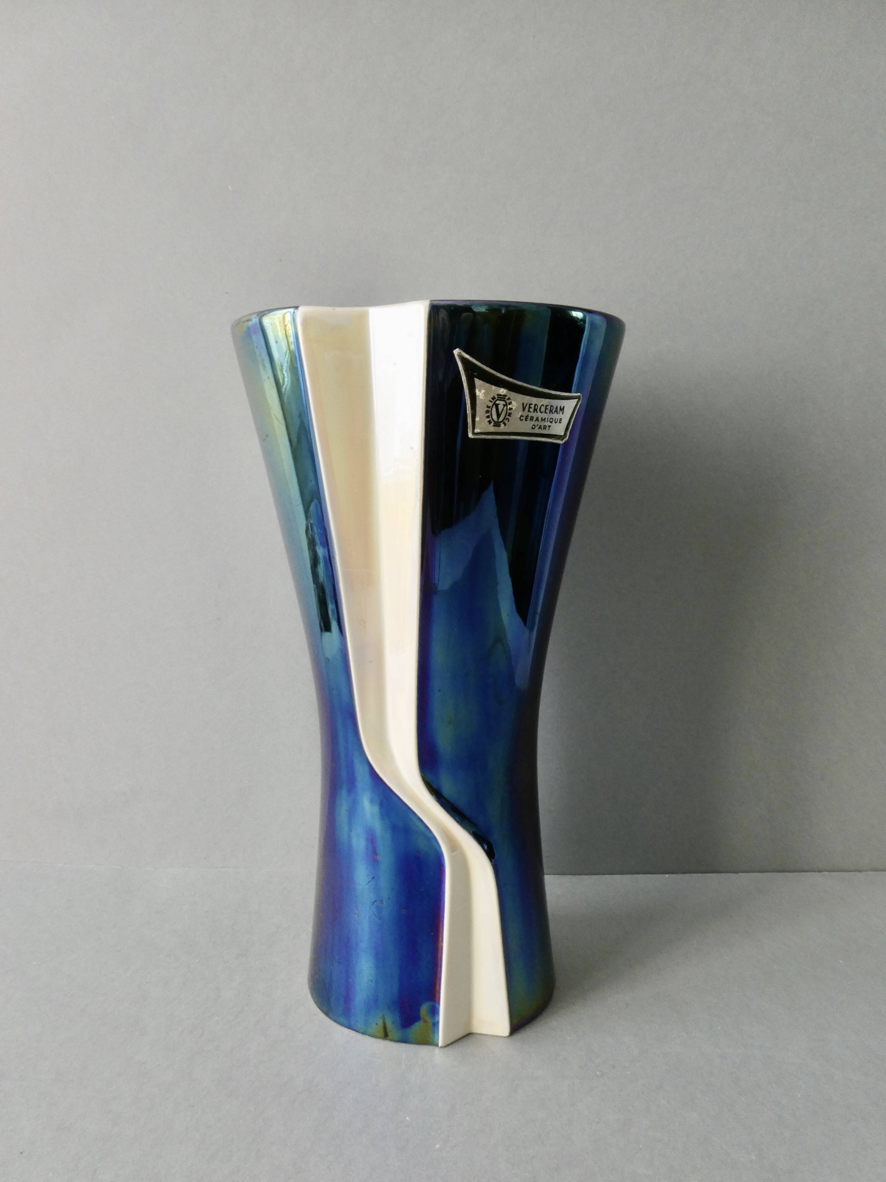 Vase en céramique Verceram France, vers 1960