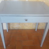 Small sky blue patina farm table