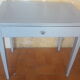 Small sky blue patina farm table