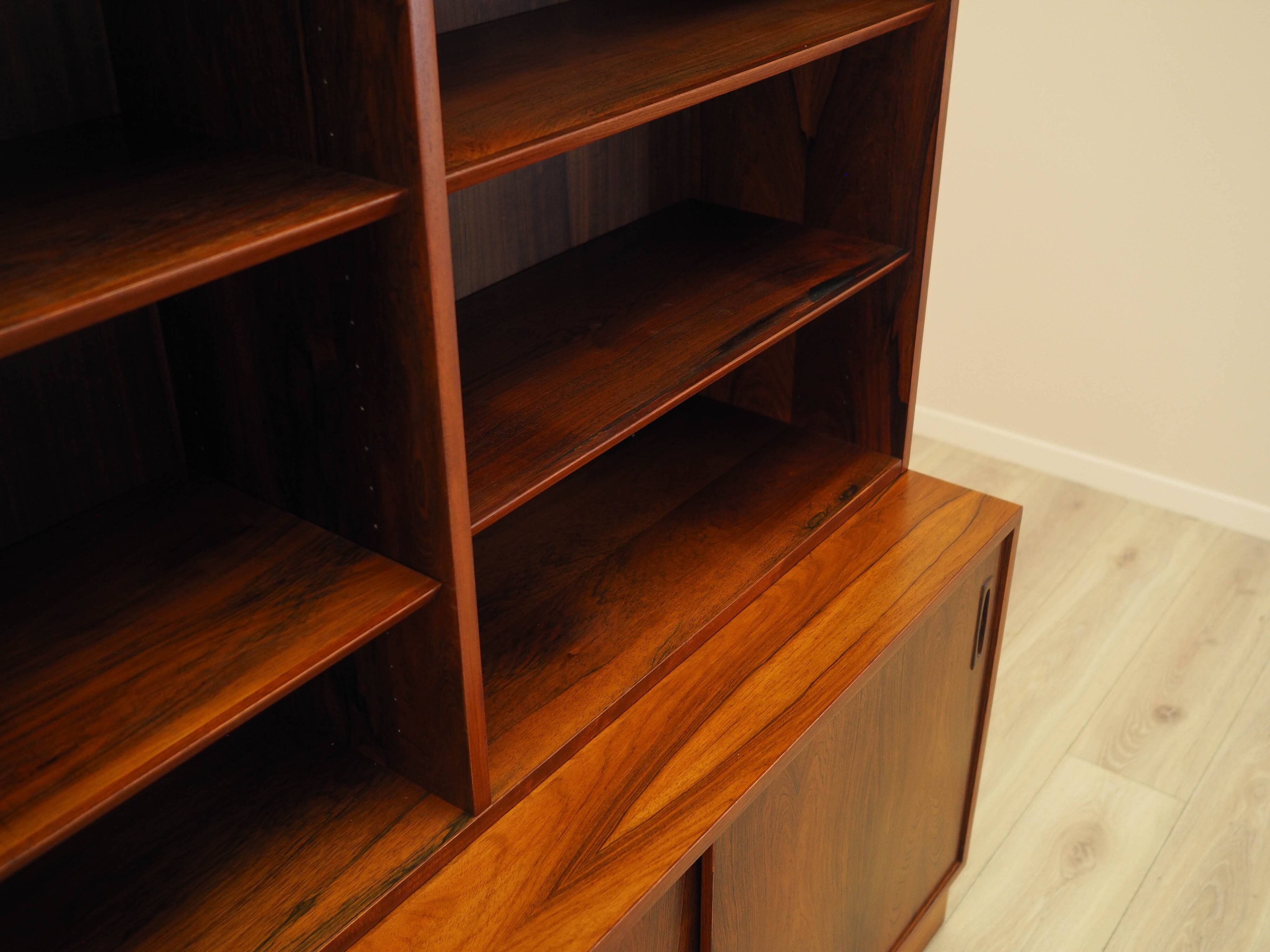 Rosewood bookcase, Danish design, 1970s, manufactured by Hundevad