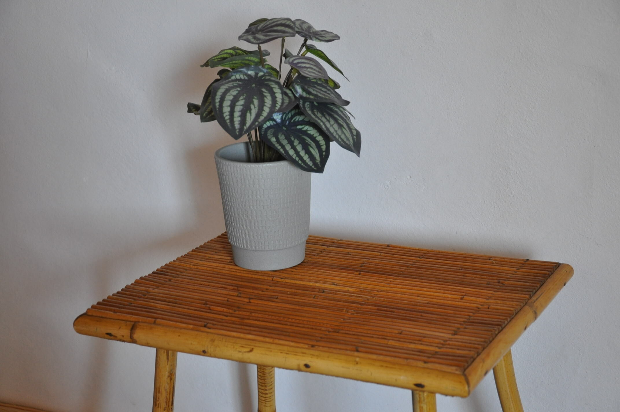 Vintage bamboo side table