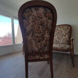 Voltaire style sofa armchair set