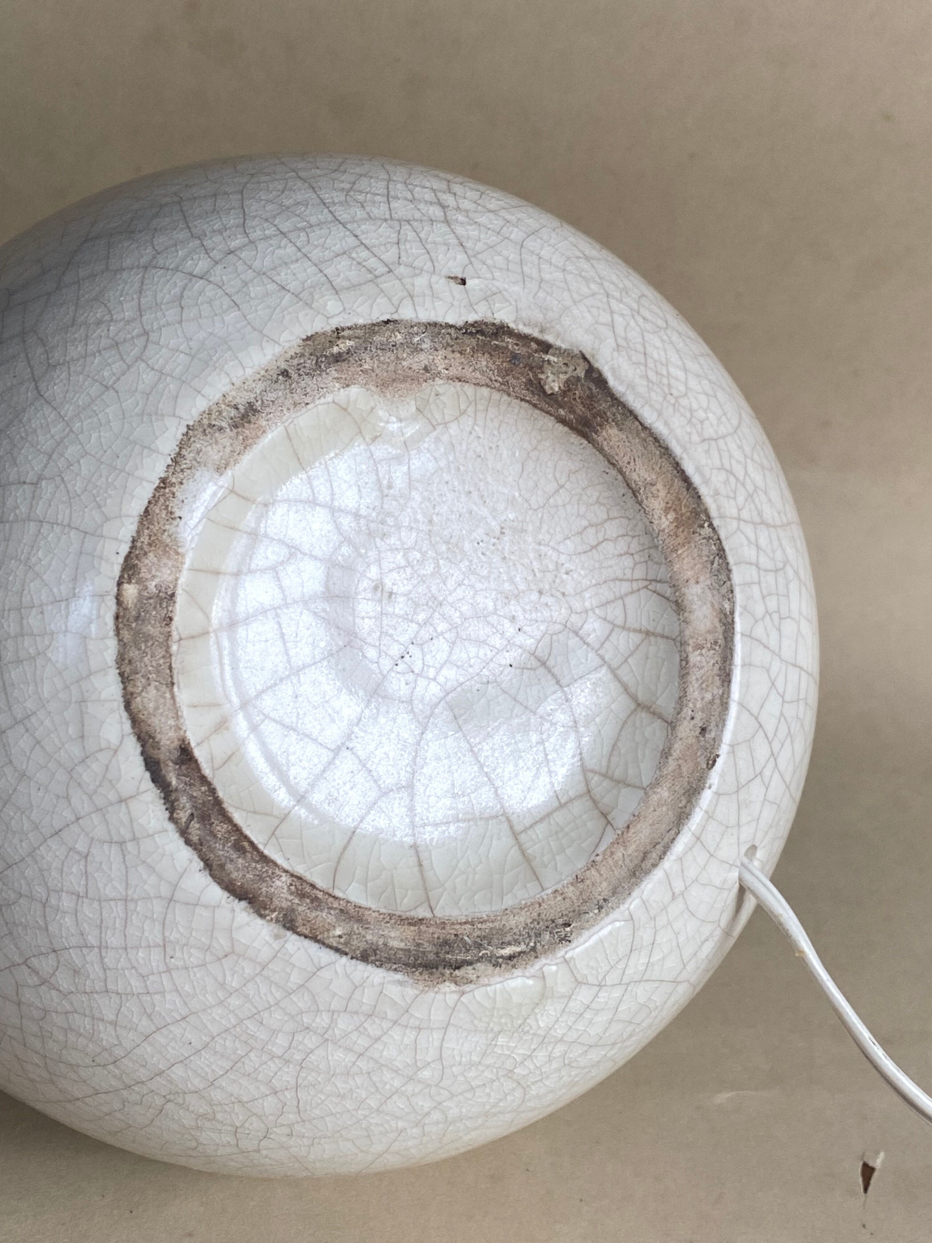 Cracked ceramic ball lamp art deco 1930
