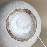 Pied de lampe boule en céramique craquelée art deco 1930