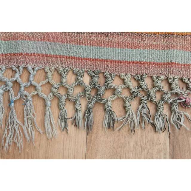 Colorful Geometric Pattern Woven Kilim Runner Rug 143x234