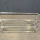 Table console en chrome et lucite, années 1970