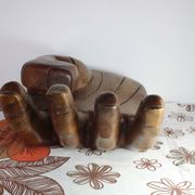 XXL wooden hand tray Vintage 1960 Italy