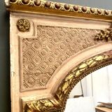 Louis XV style mirror in wood and gilded and patinated stucco 19th century