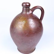 Old enamelled stoneware jug