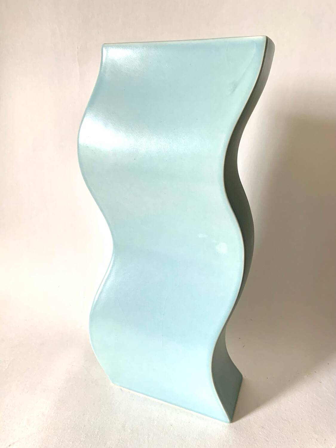 Large blue ceramic vase J. Molin Charolles