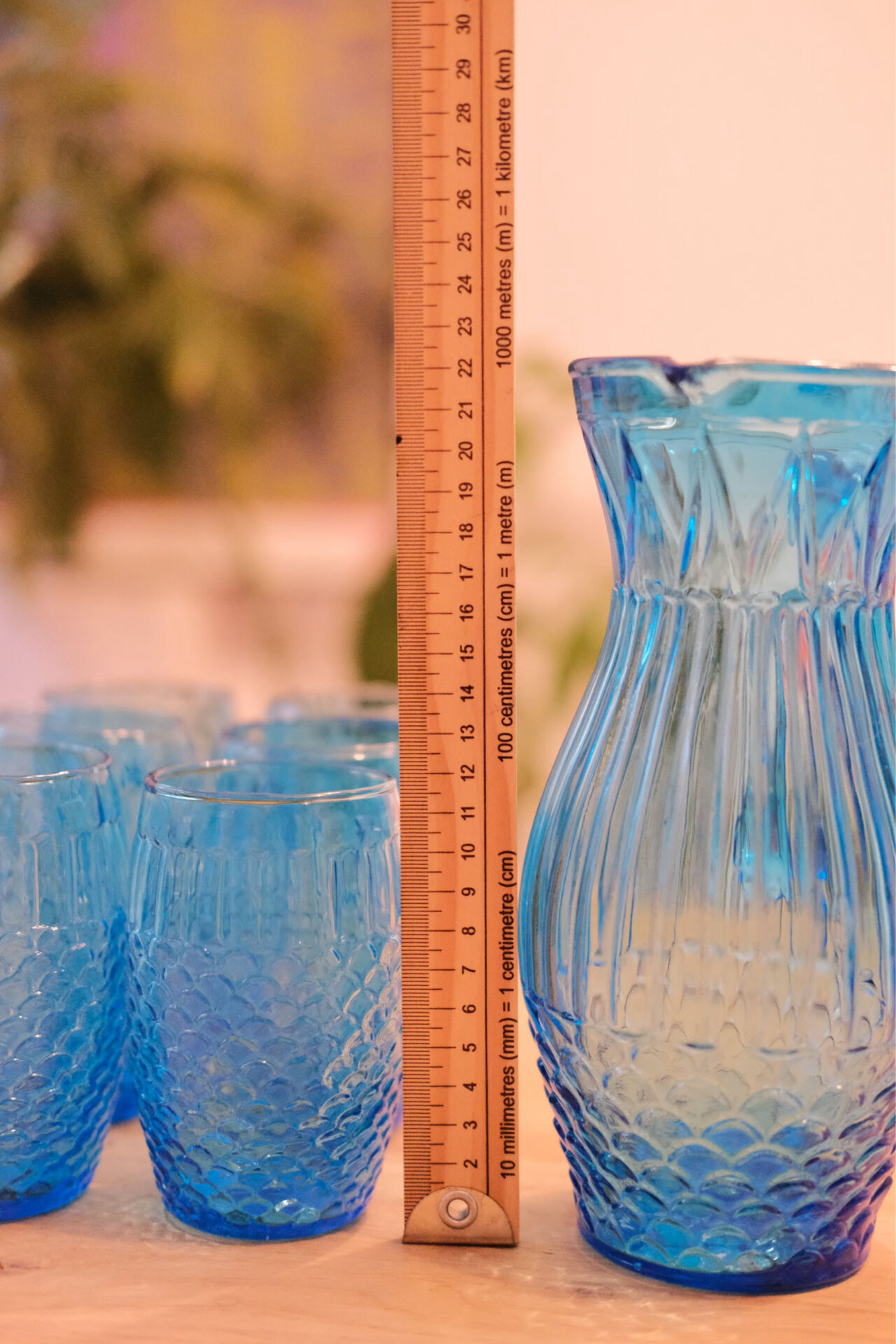 Service à orangeade vintage italien verres et carafe