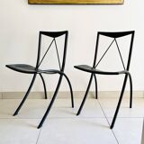 Pair of Bella folding chairs by Cattelan Italia - Elegant and compact black