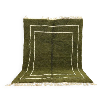 Tapis vert doré  maroccain en laine 150cmx250cm