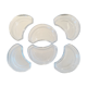 6 crystal half-moon salad plates