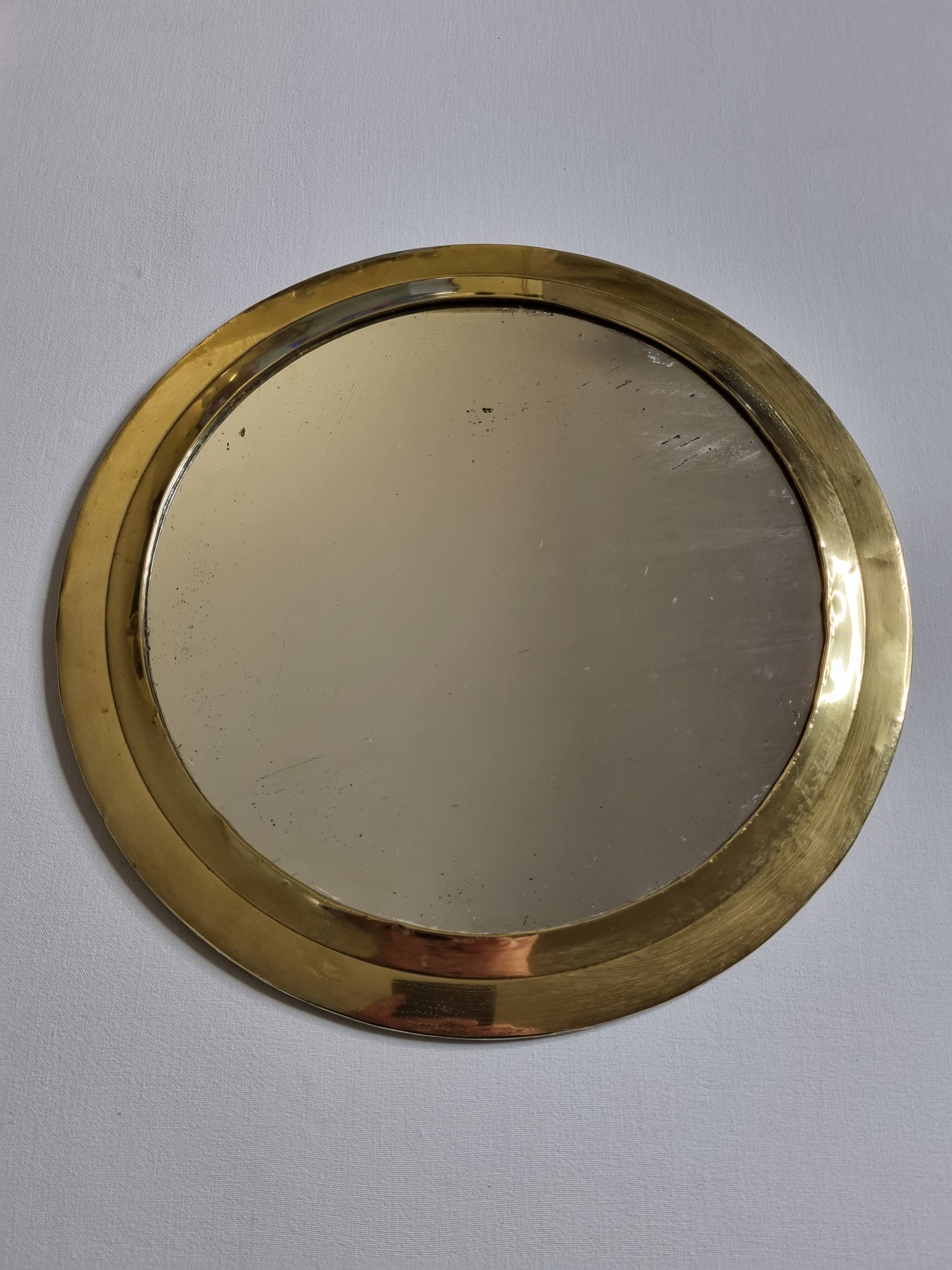 Vintage Moroccan mirror, round, 36 cm