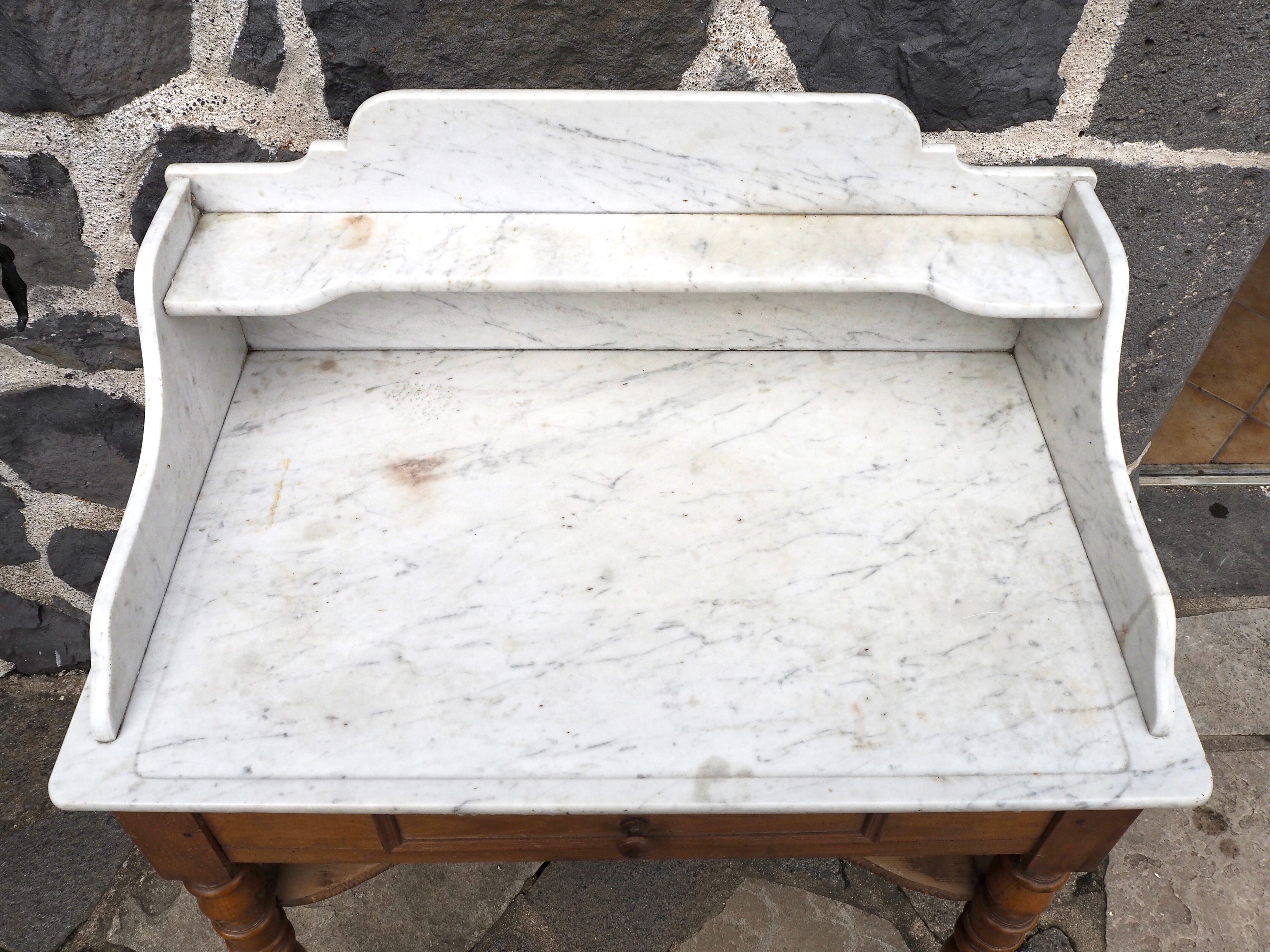 Wooden and marble toilet furniture