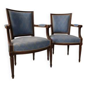 Paire de fauteuils cabriolet - louis xvi