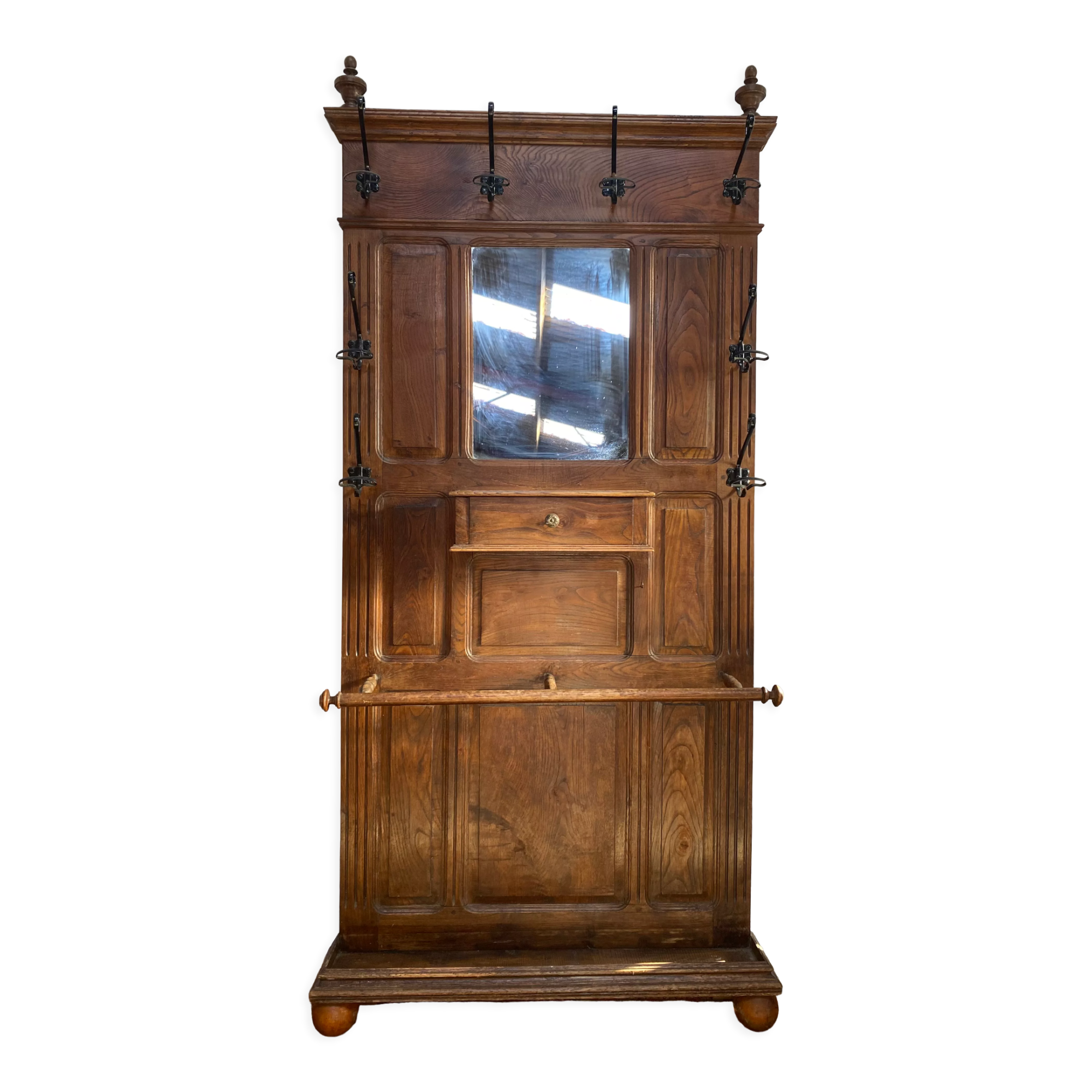 Old entrance cloakroom solid wood