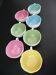 Set of 7 vintage ceramic cups from the 1960s.
