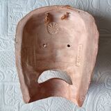 2 vintage terracotta masks made in Greece